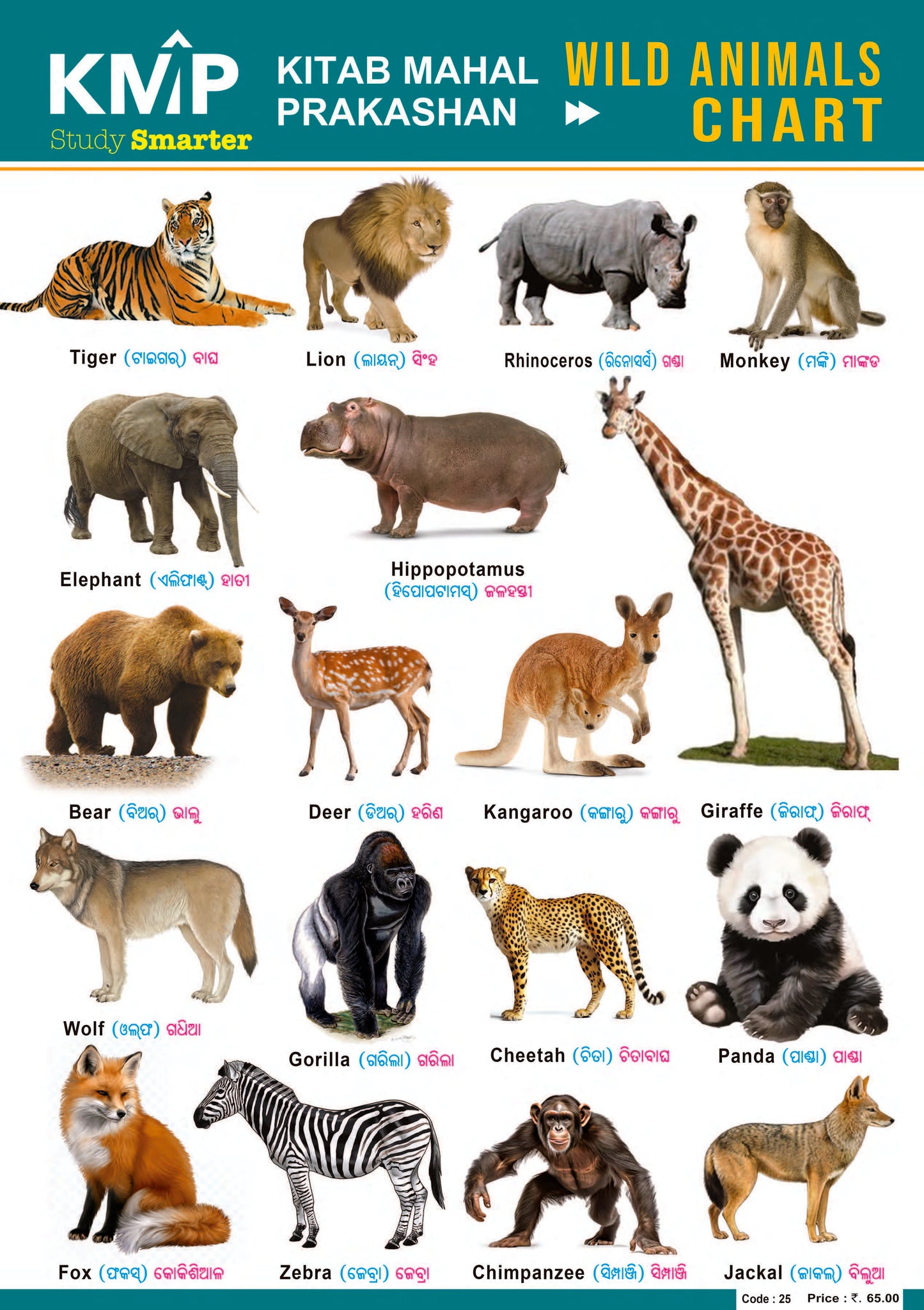 KMP CHARTS - WILD ANIMALS